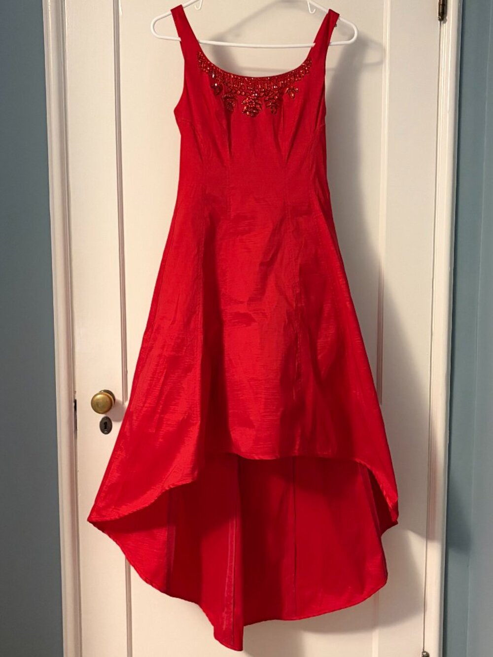 Nicole Miller midi dress high low full skirt size 2 wedding guest evening prom